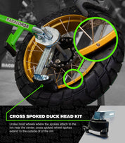 Kit Cabeza de Pato para Ruedas de Radios Cruzados para Cambiador de Neumáticos de Street Bike